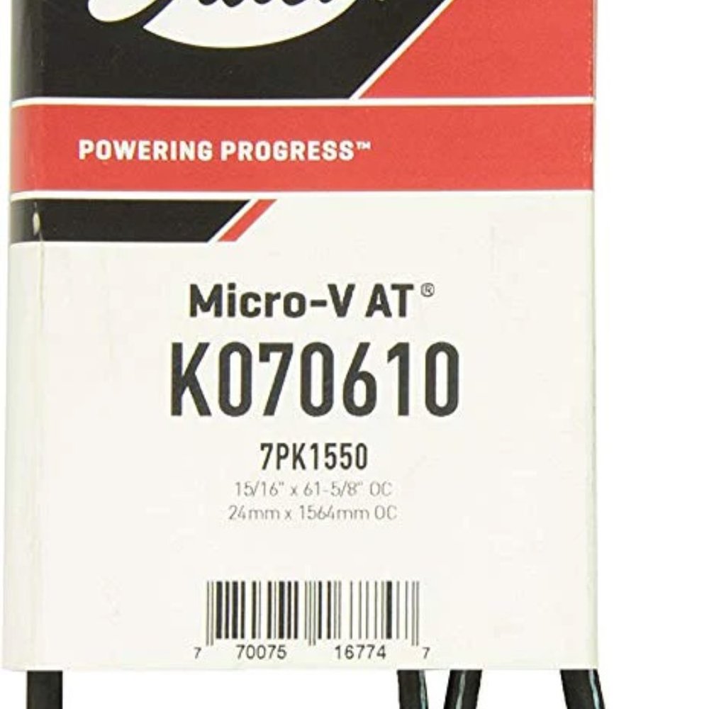 Gates K070610 Micro-V Serpentine Drive Belt